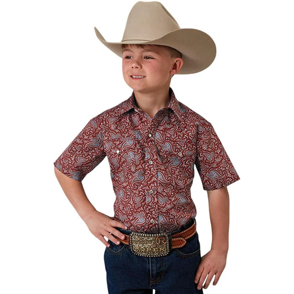 Roper - Boys Short Sleeve Print Shirt