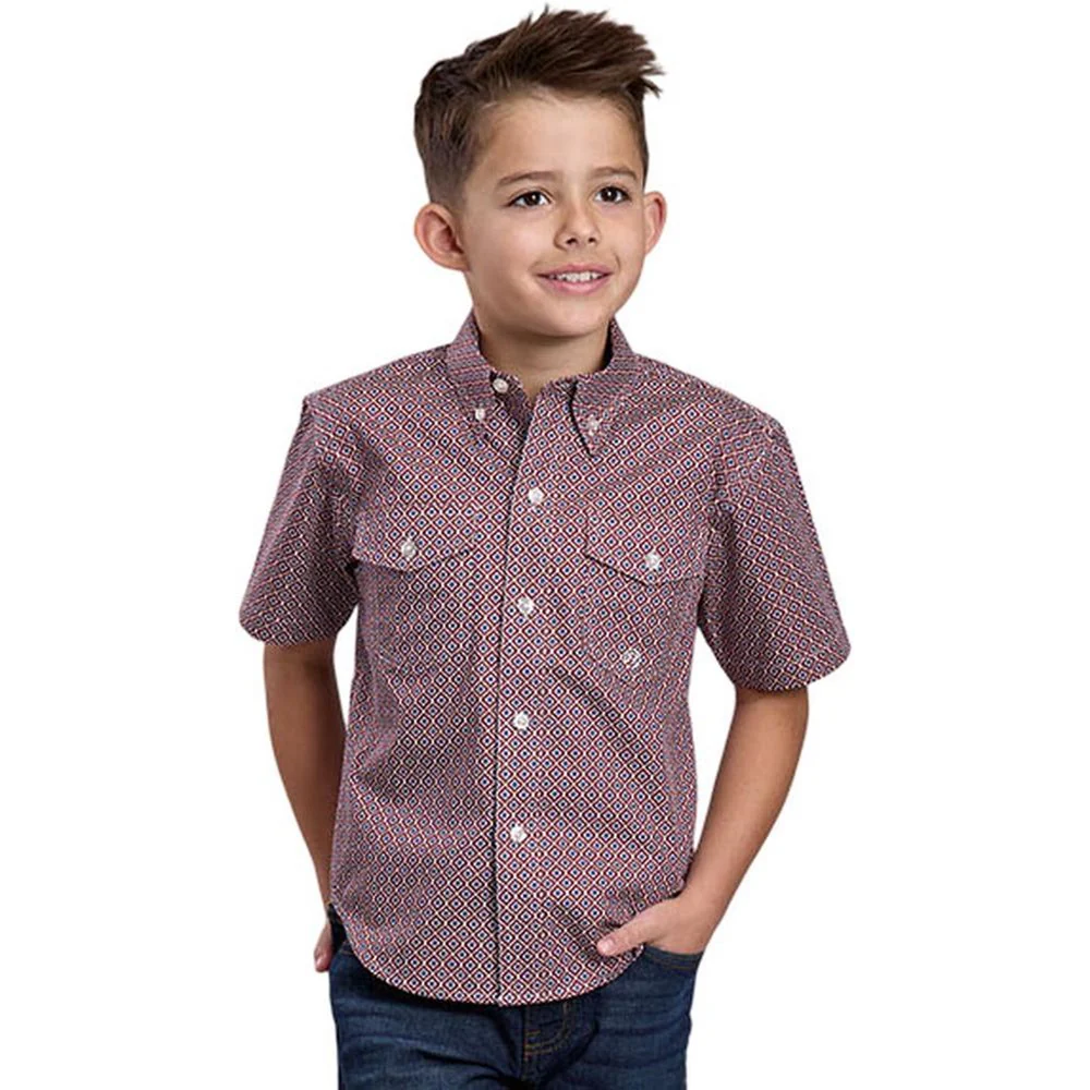 Roper - Boys Short Sleeve Western Shirt