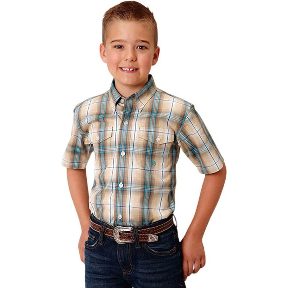Roper - Boys Short Sleeve Western Shirt
