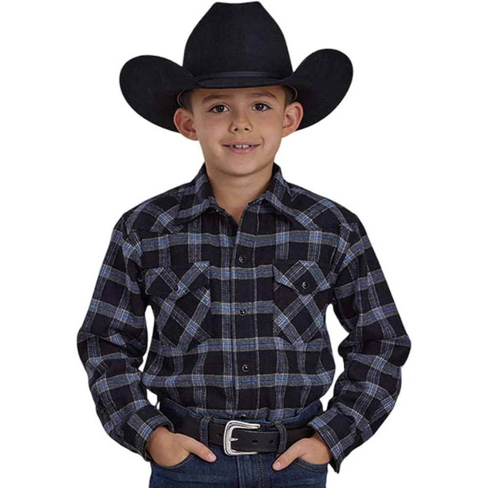 Roper - Boys Unlined Flannel Long Sleeve Shirt