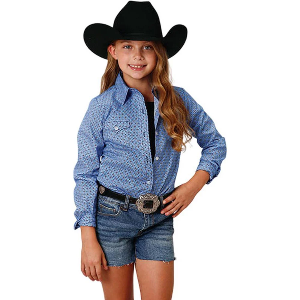 Roper - Girls Long Sleeve Western Shirt - Image 2