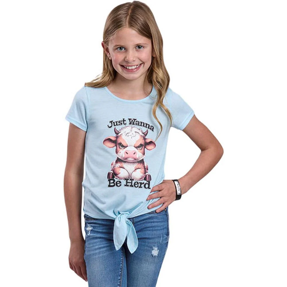 Roper - Girls Spring I Five Star Light Blue Jersey Knit Short Sleeve T-Shirt - Image 2