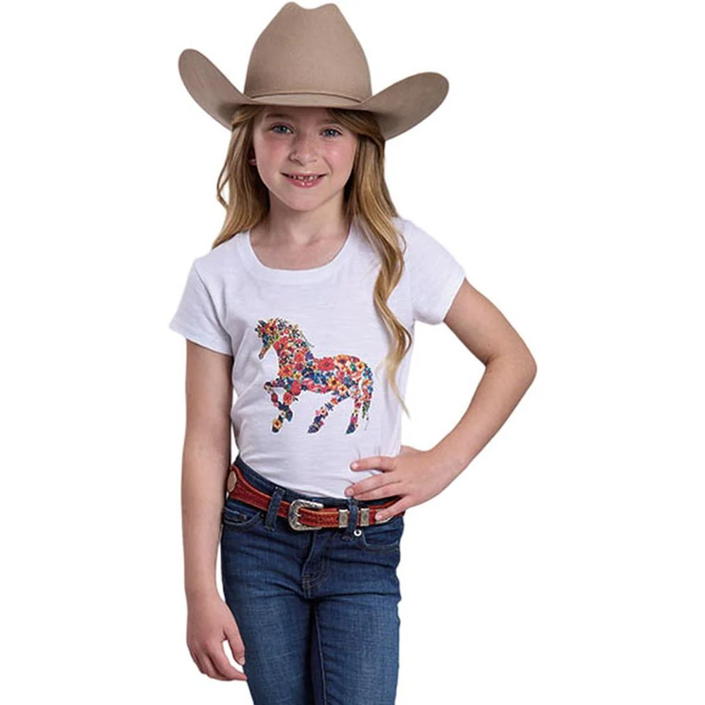 Roper - Girls Spring I Five Star White Slub Jersey Knit Short Sleeve T-Shirt - Image 2
