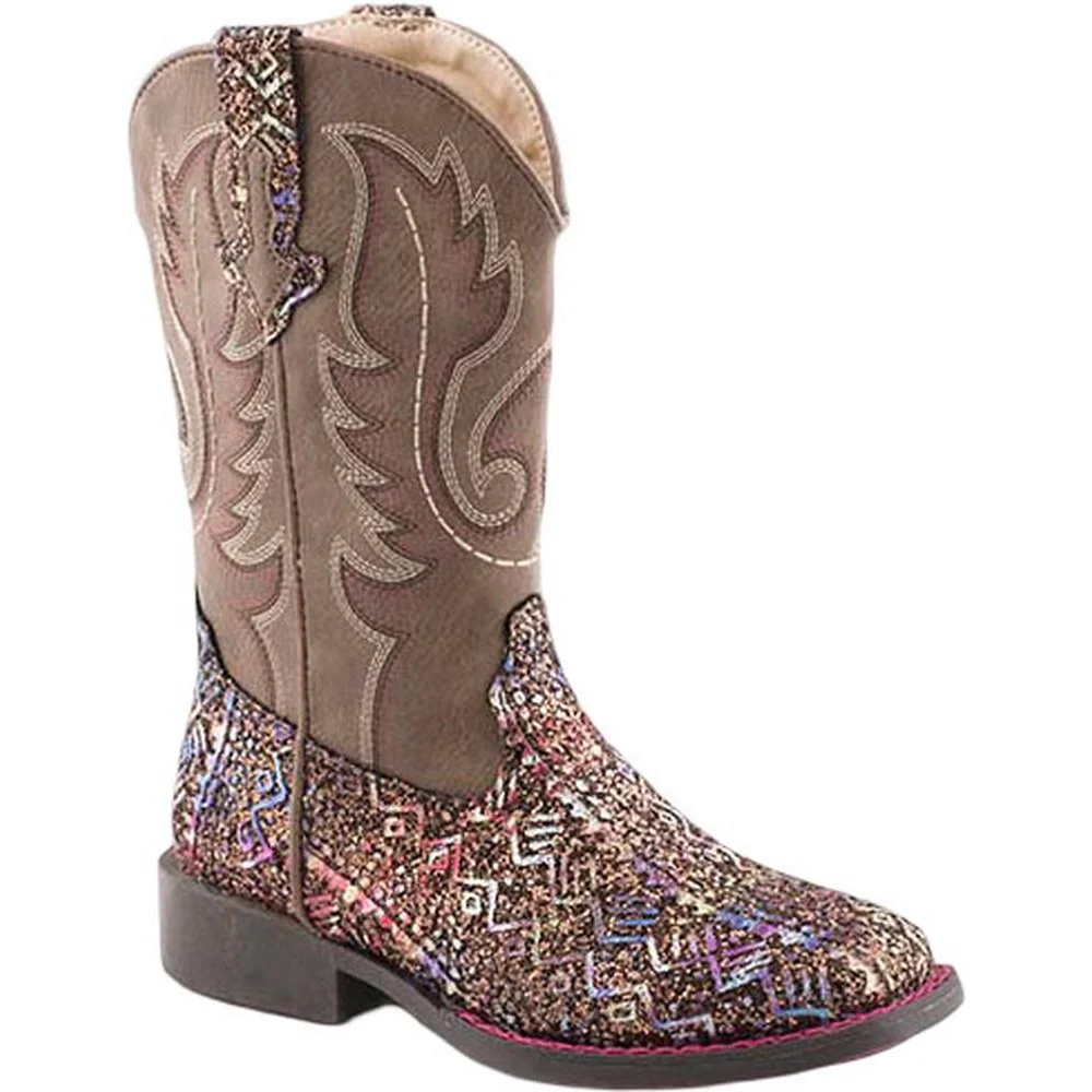 Roper - Little Kids Glitter Aztec Western Boot - Image 2