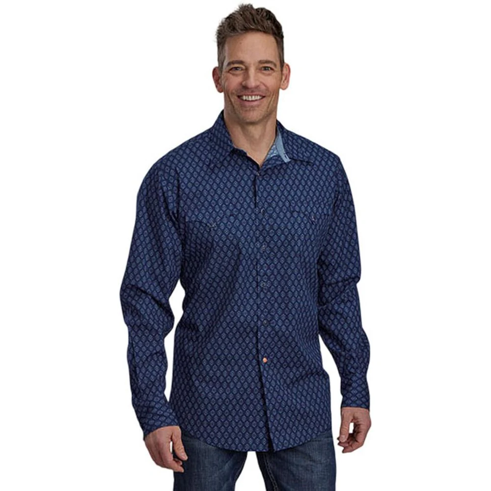 Roper - Men Printed Cotton Poplin Long Sleeve Shirt - Image 2