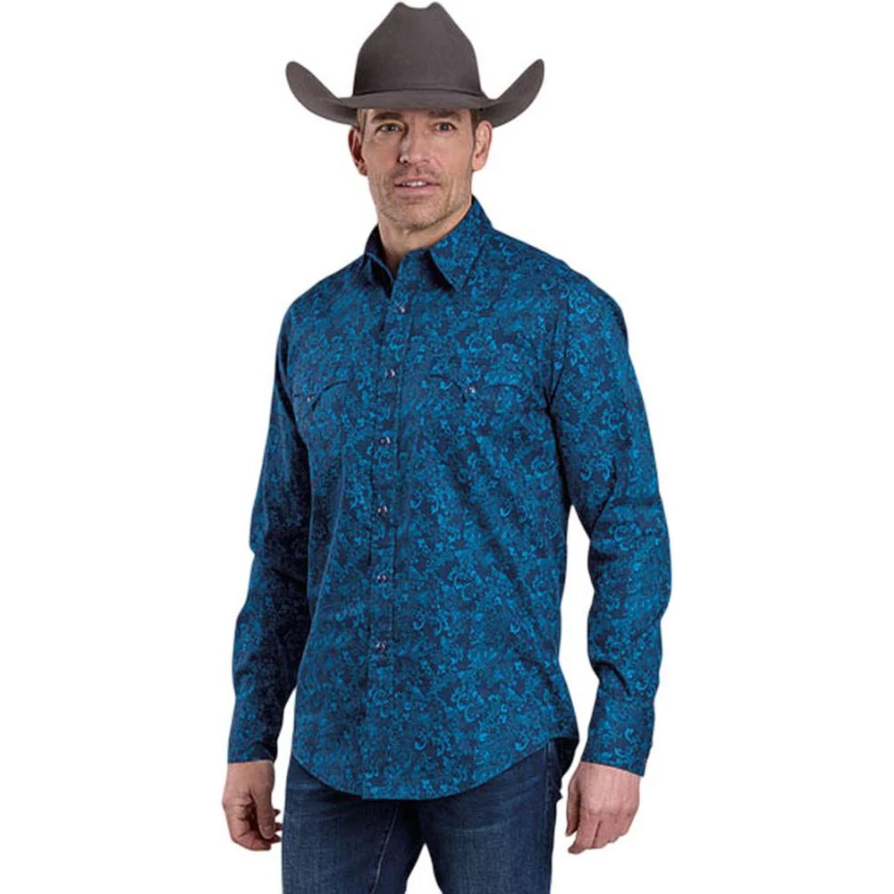 Roper - Men Western Printed Poplin Long Sleeve Shirt - Image 2