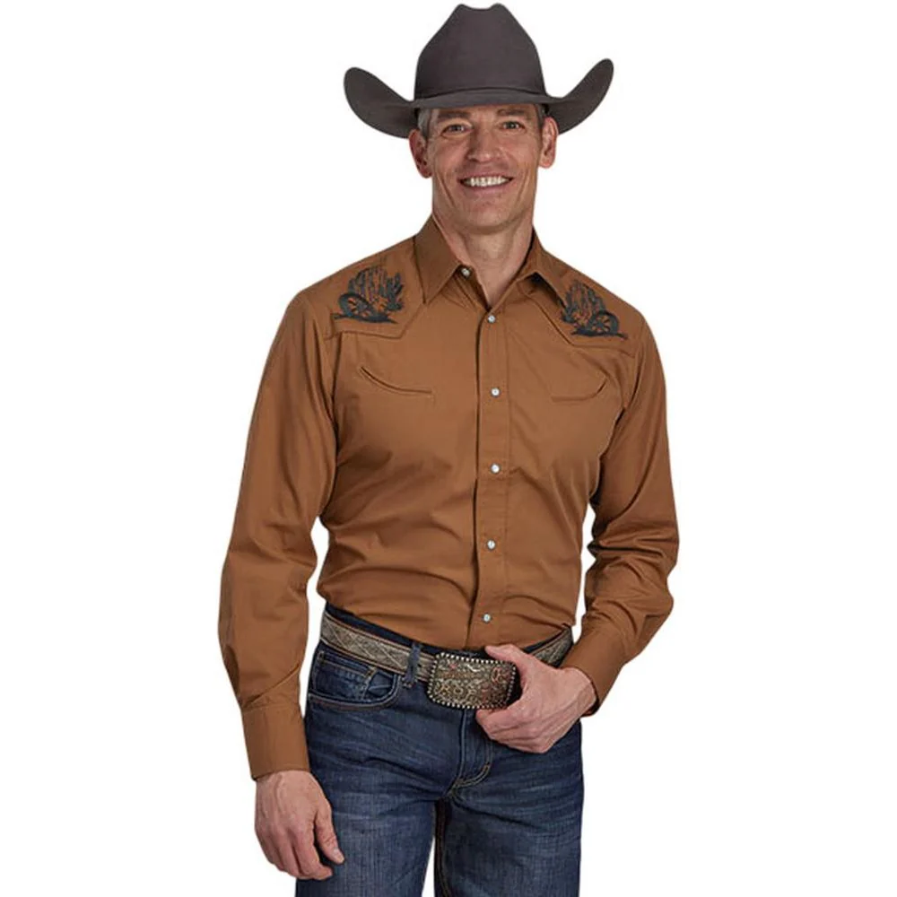 Roper - Men Western Style Long Sleeve Shirt - Image 2