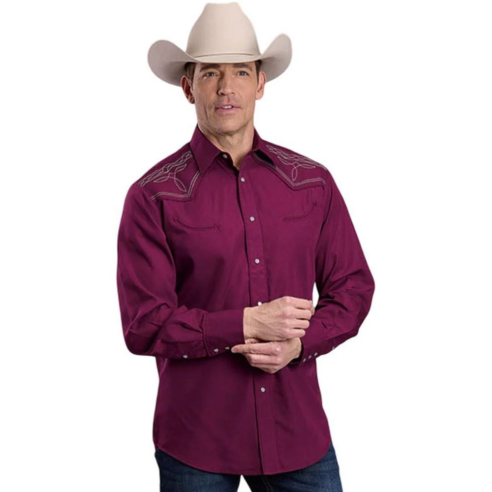 Roper - Men Western Style Long Sleeve Shirt - Image 2