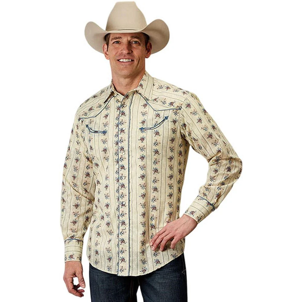 Roper - Men Western Style Long Sleeve Shirt - Image 2