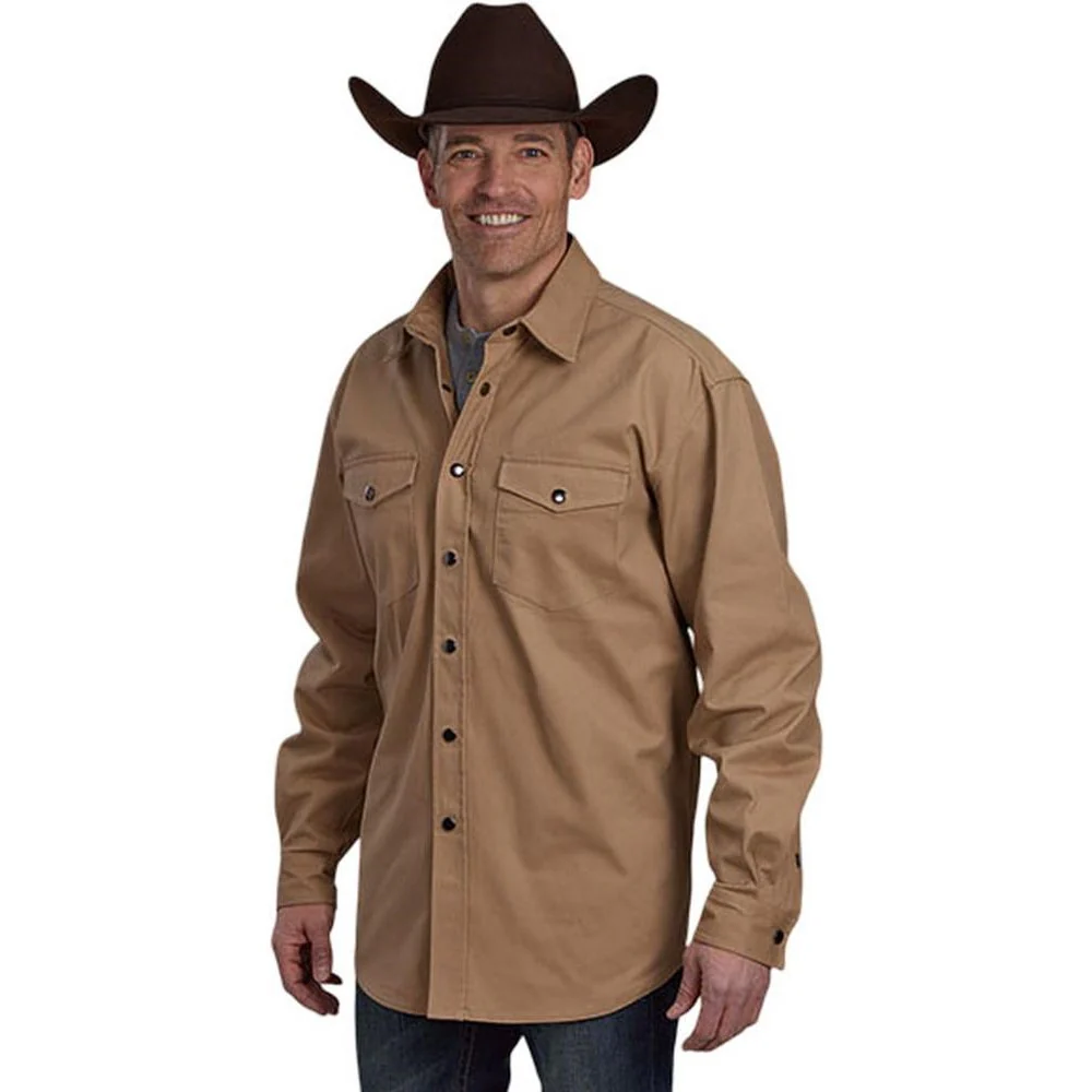 Roper - Mens Brushed Twill Long Sleeve Shirt - Image 2