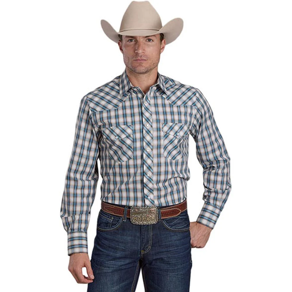 Roper - Mens Karman Classics Plaid Long Sleeve Western Shirt