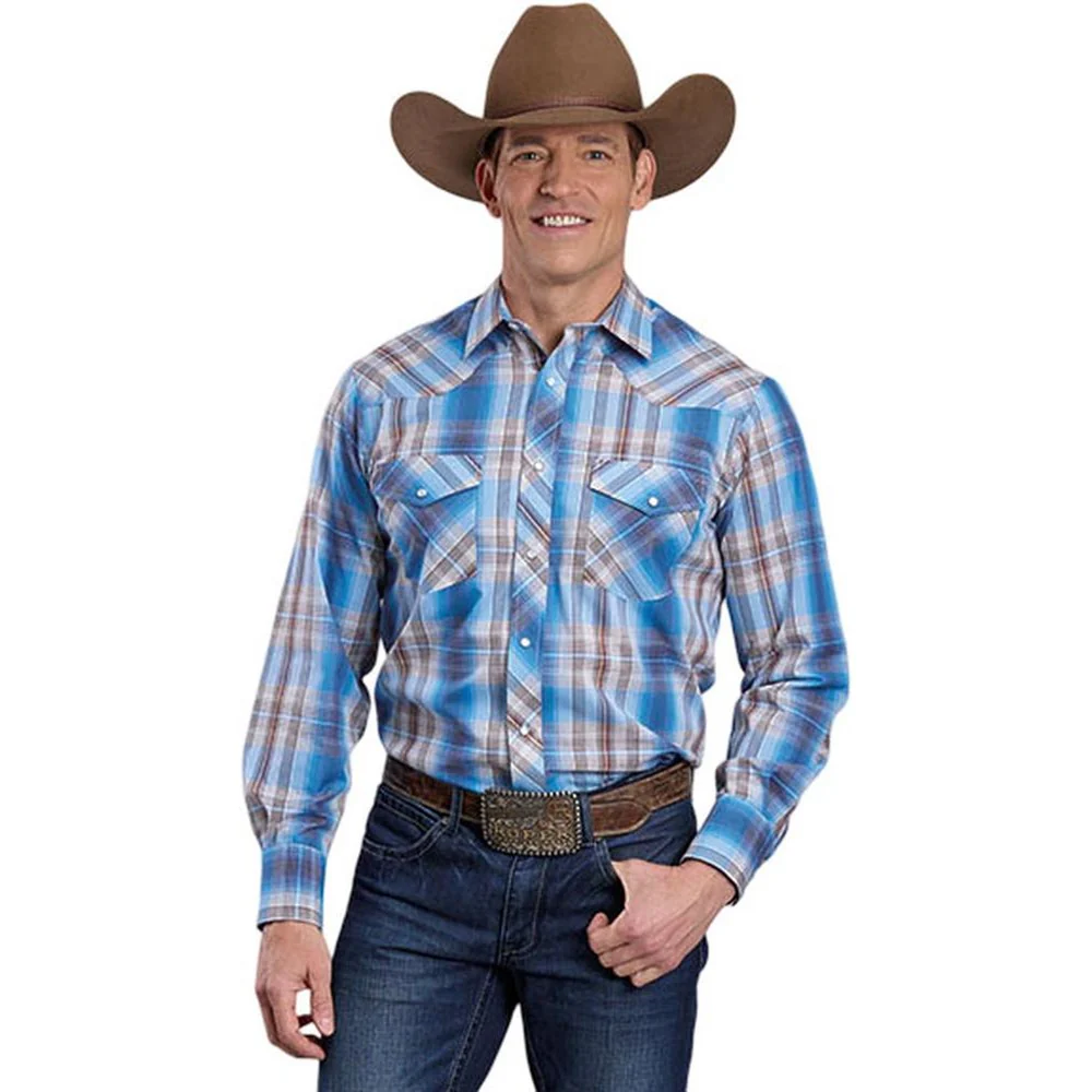 Roper - Mens Karman Classics Plaid Long Sleeve Western Shirt - Image 2