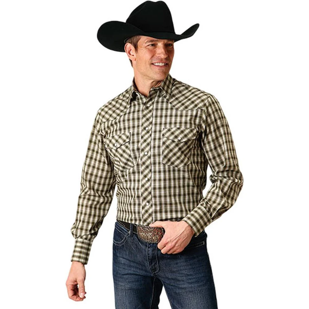 Roper - Mens Karman Classics Plaid Long Sleeve Western Shirt