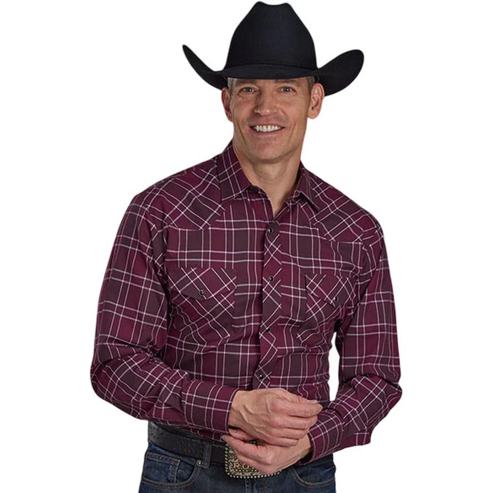 Roper - Mens Karman Classics Plaid Long Sleeve Western Shirt - Image 2