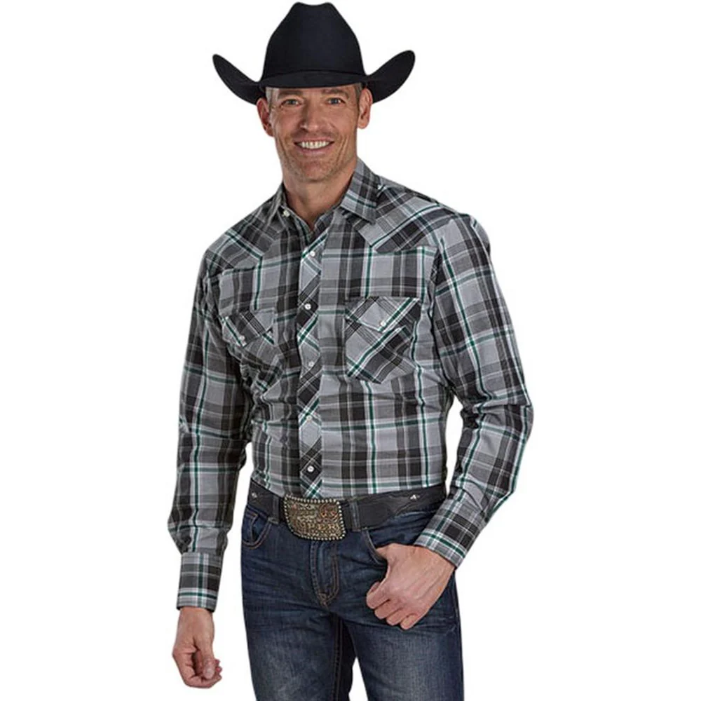 Roper - Mens Karman Classics Plaid Long Sleeve Western Shirt - Image 2