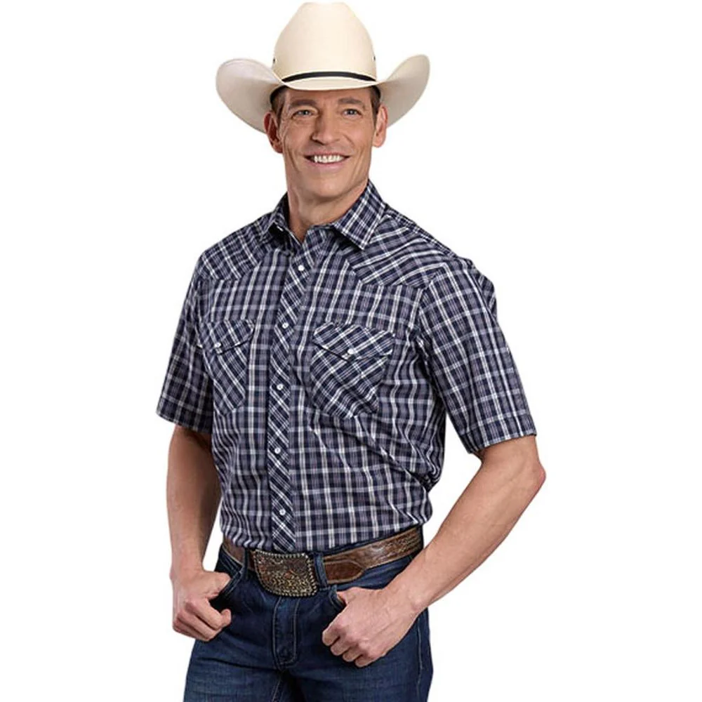 Roper - Mens Karman Classics Plaid Short Sleeve Western Shirt - Image 2