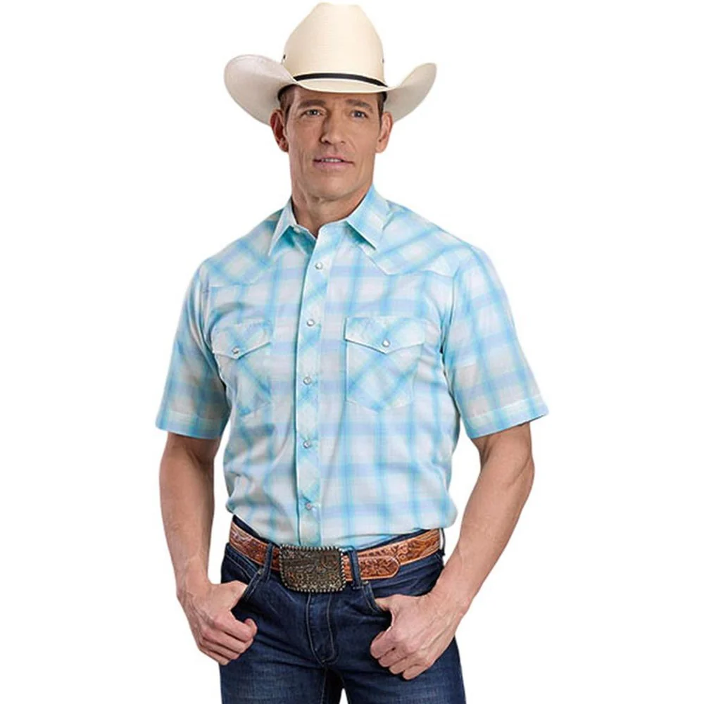 Roper - Mens Karman Classics Plaid Short Sleeve Western Shirt