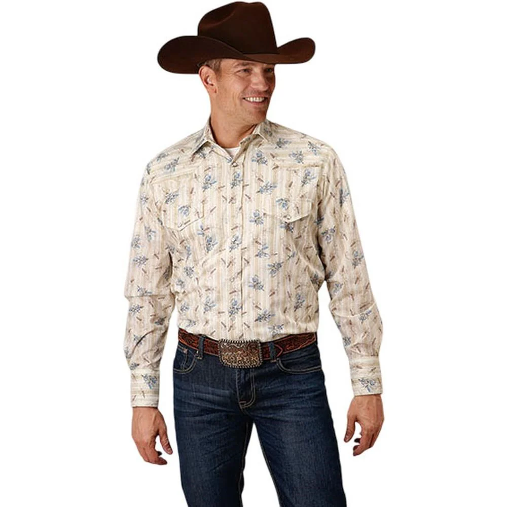 Roper - Mens Karman Classics Print Long Sleeve Western Shirt