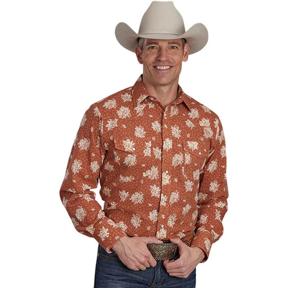 Roper - Mens Karman Classics Print Long Sleeve Western Shirt - Image 2