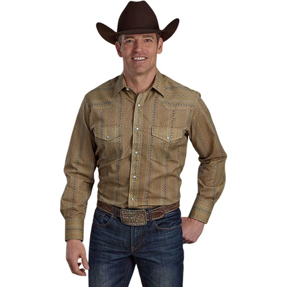 Roper - Mens Karman Classics Print Long Sleeve Western Shirt - Image 2