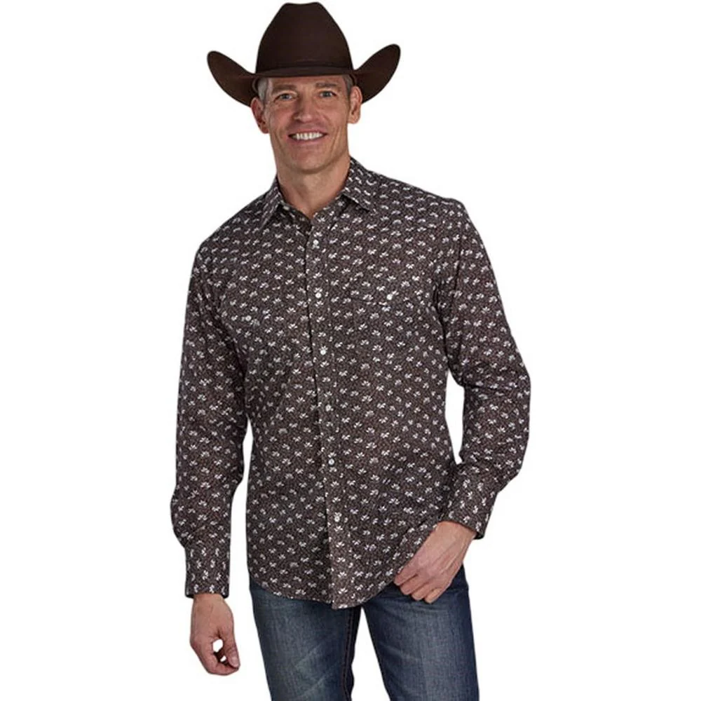 Roper - Mens Karman Classics Print Long Sleeve Western Shirt - Image 2
