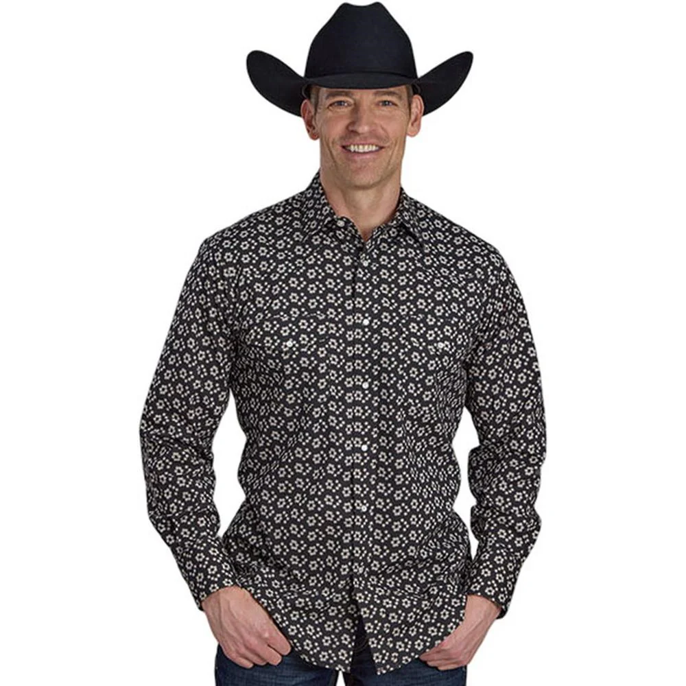 Roper - Mens Karman Classics Print Long Sleeve Western Shirt - Image 2