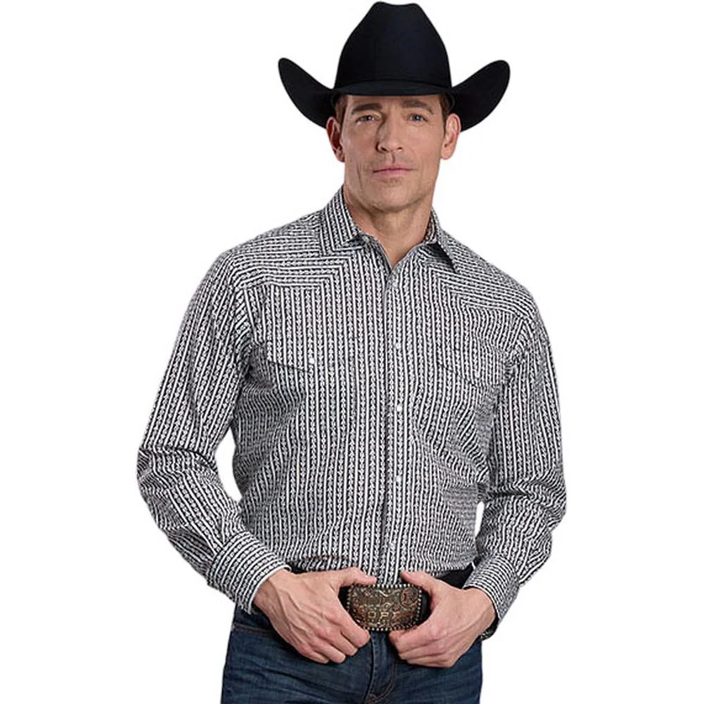 Roper - Mens Karman Classics Print Long Sleeve Western Shirt - Image 2