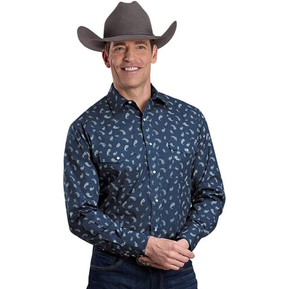 Roper - Mens Karman Classics Print Long Sleeve Western Shirt