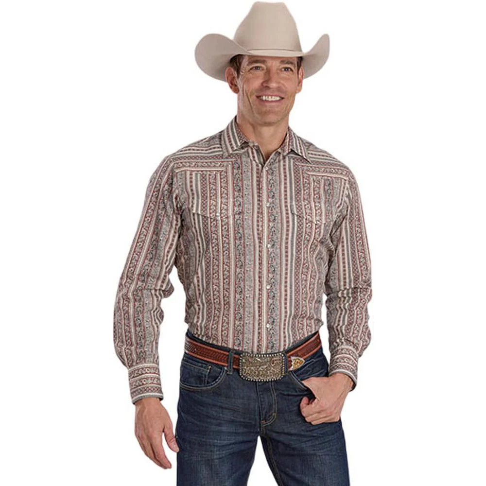 Roper - Mens Karman Classics Print Long Sleeve Western Shirt - Image 2