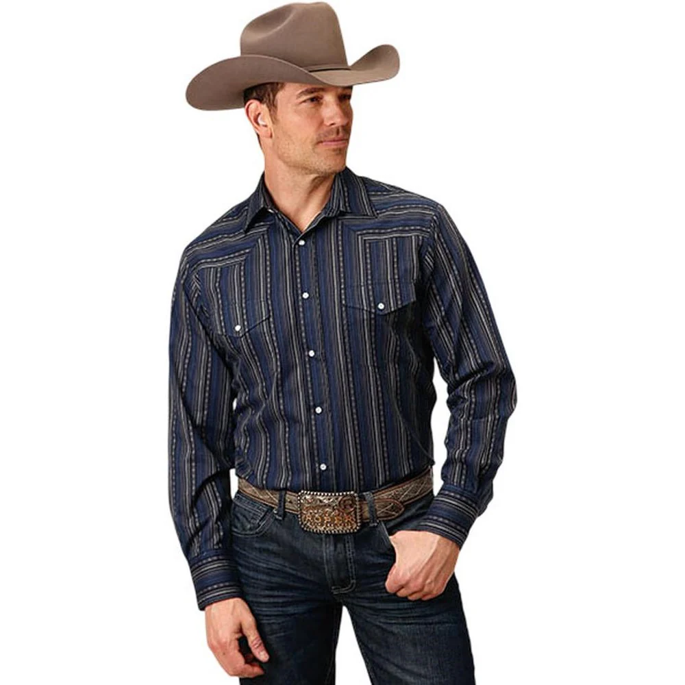 Roper - Mens Karman Classics Stripe Long Sleeve Western Shirt - Image 2