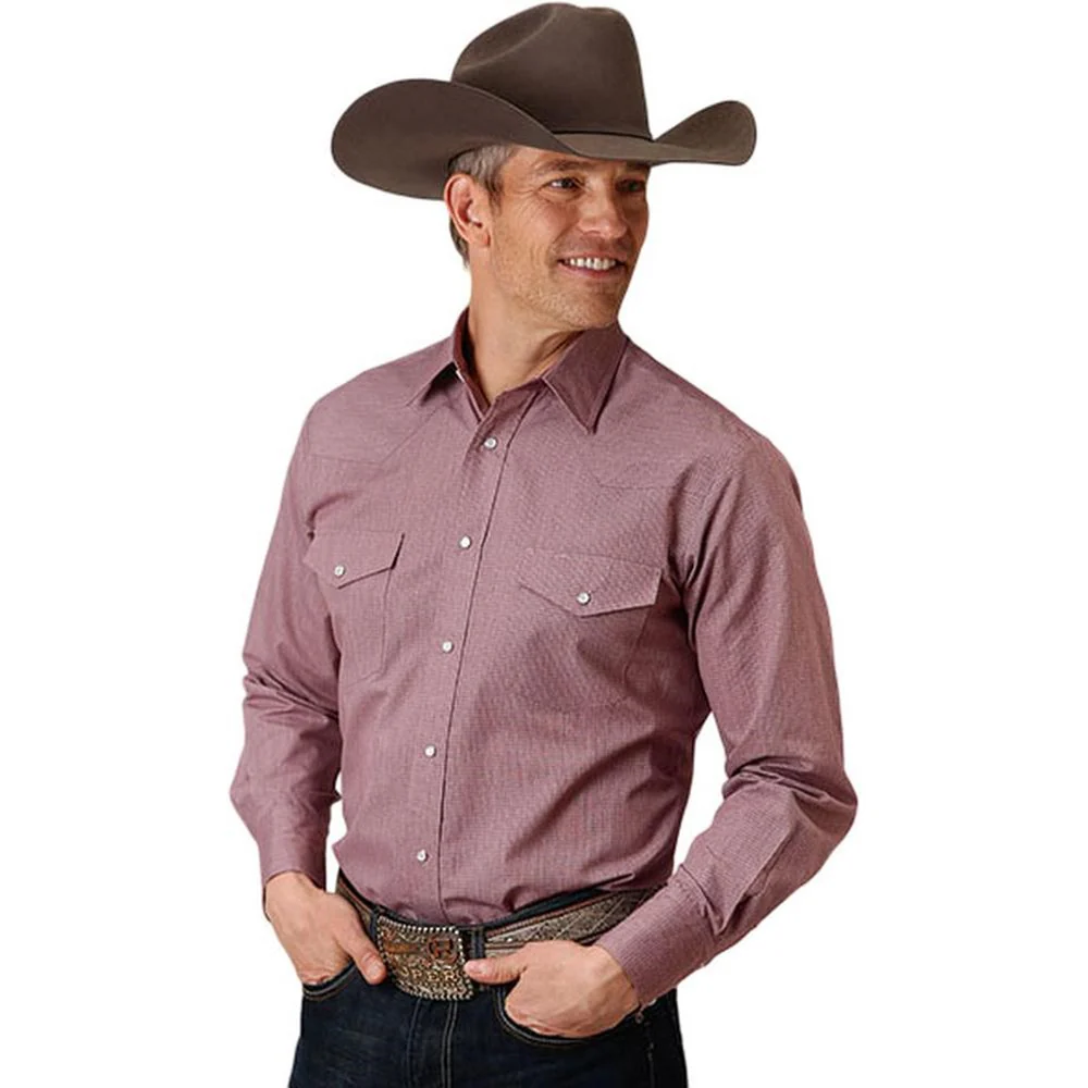 Roper - Mens Karman Classics Tone On Tone Long Sleeve Western Shirt