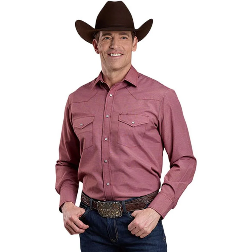 Roper - Mens Karman Classics Tone On Tone Long Sleeve Western Shirt - Image 2