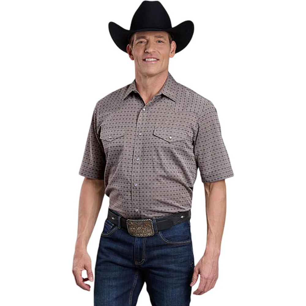 Roper - Mens Karman Classics Tone On Tone Short Sleeve Western Shirt - Image 2