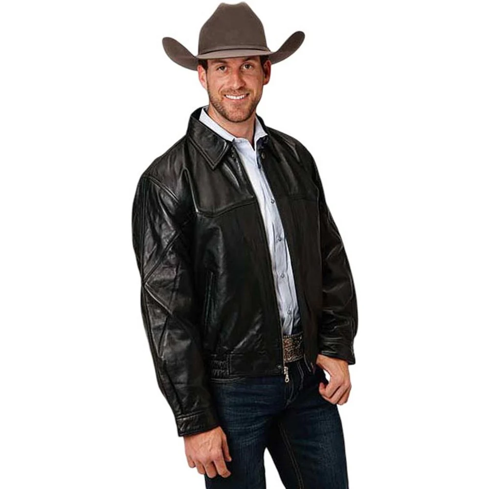 Roper - Mens Lamb Touch Nappa Bomber Jacket Outerwear - Image 2