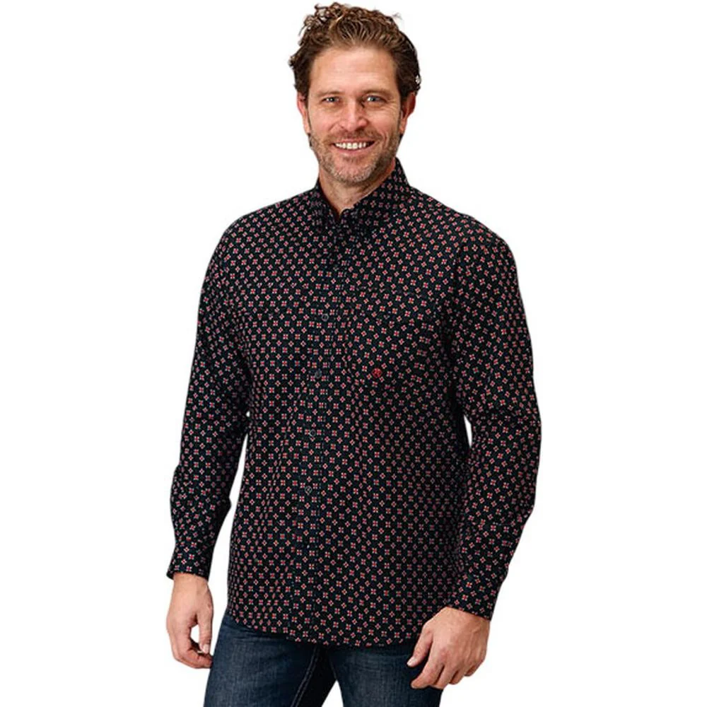 Roper - Mens Long Sleeve Shirt Amarillo Black Canyon Western
