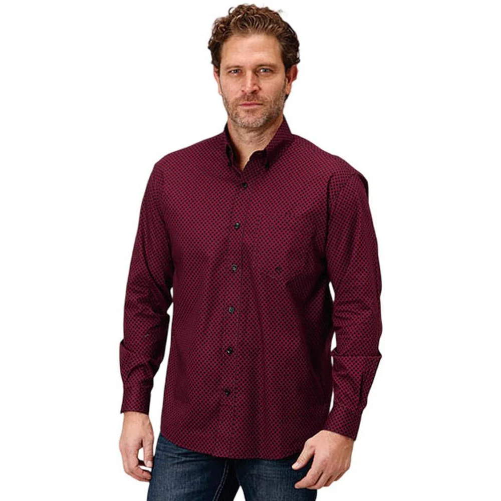 Roper - Mens Long Sleeve Shirt Amarillo Black Canyon Western