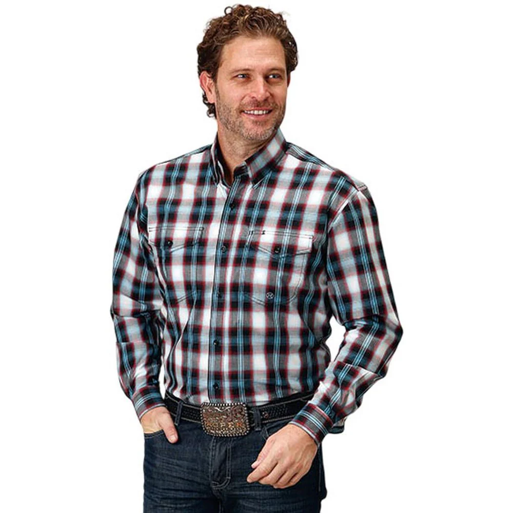 Roper - Mens Long Sleeve Shirt Amarillo Black Canyon Western
