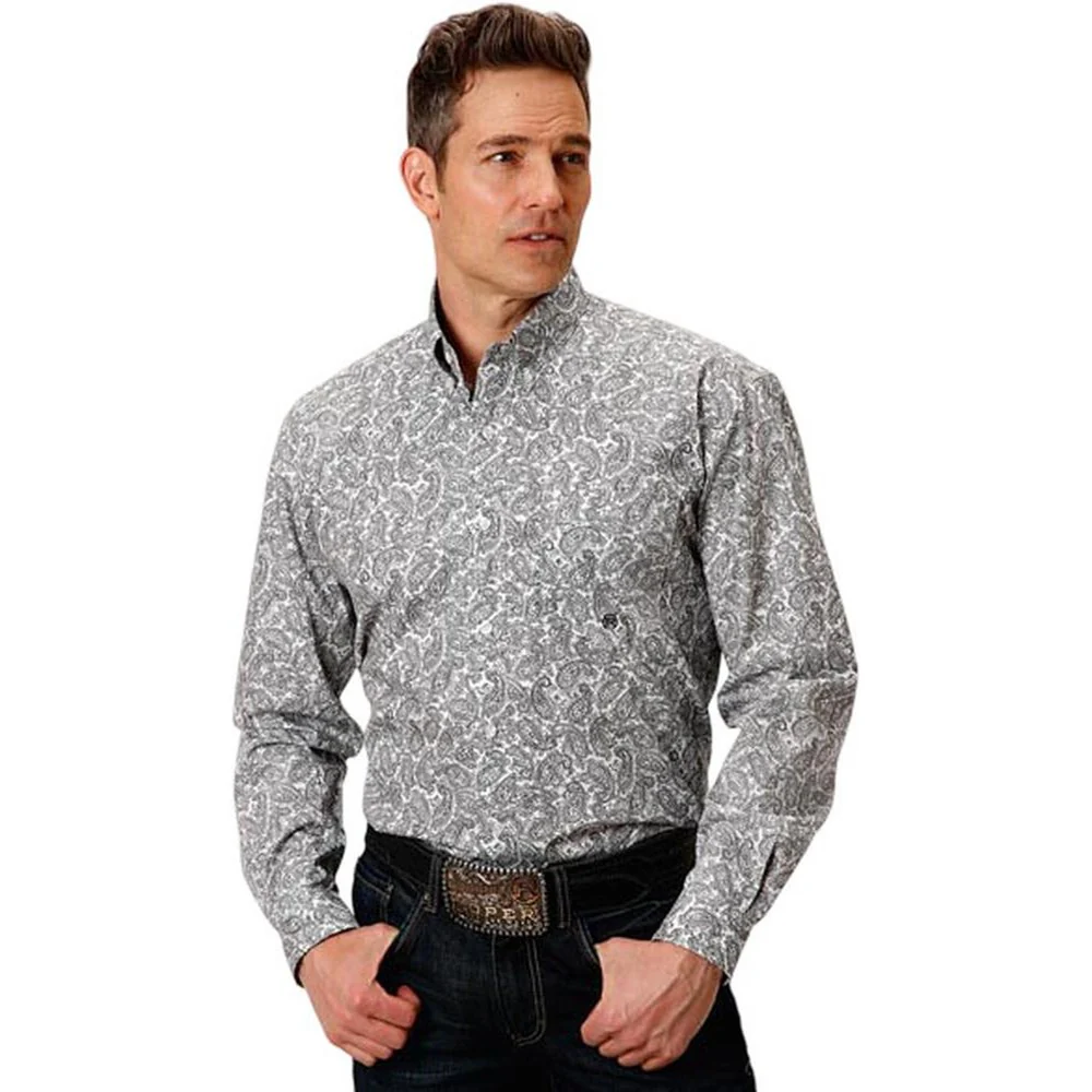 Roper - Mens Long Sleeve Shirt Amarillo Campfire Western - Image 2