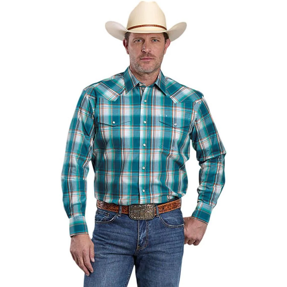 Roper - Mens Long Sleeve Shirt Amarillo Desert Spring Western