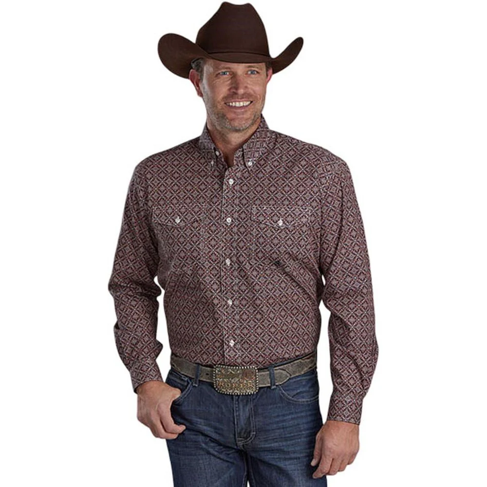 Roper - Mens Long Sleeve Shirt Amarillo Fall River Western