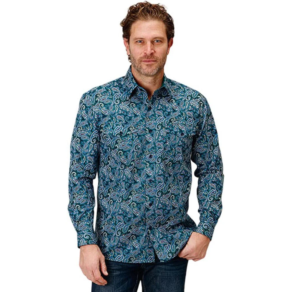 Roper - Mens Long Sleeve Shirt Amarillo Forest Western - Image 2