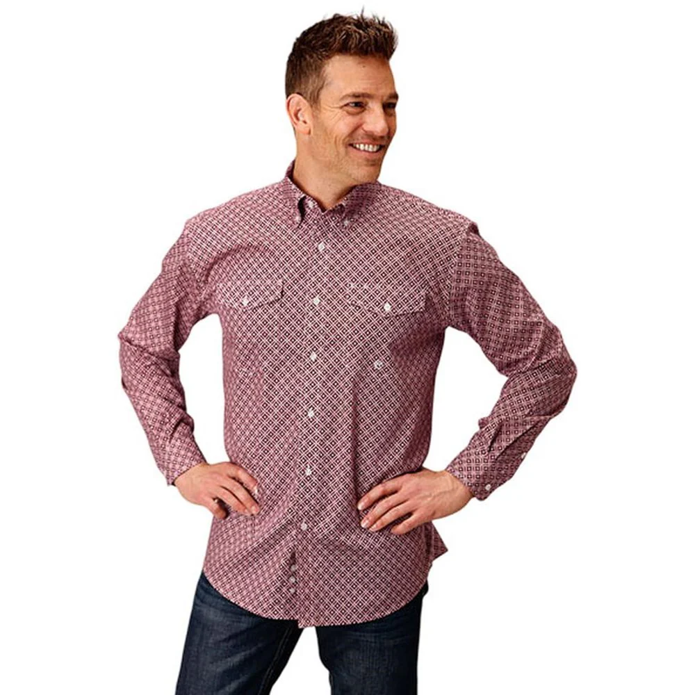 Roper - Mens Long Sleeve Shirt Amarillo Independence Western