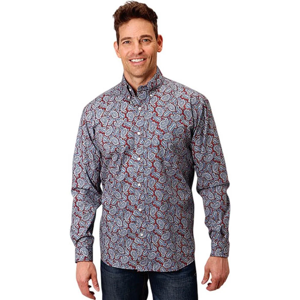 Roper - Mens Long Sleeve Shirt Amarillo Liberty Bell Western - Image 2