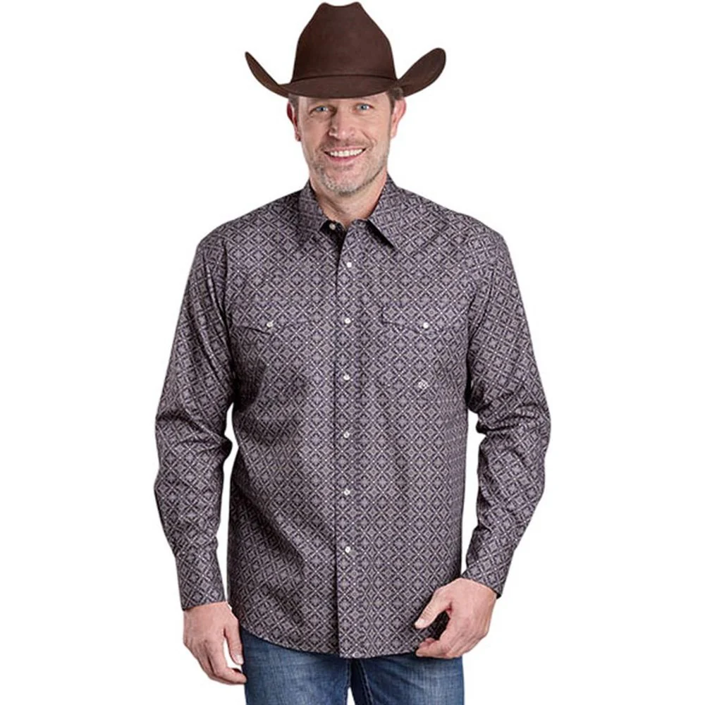 Roper - Mens Long Sleeve Shirt Amarillo Night Shade Western - Image 2