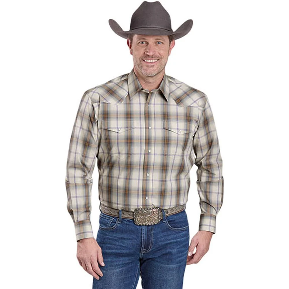 Roper - Mens Long Sleeve Shirt Amarillo Night Shade Western