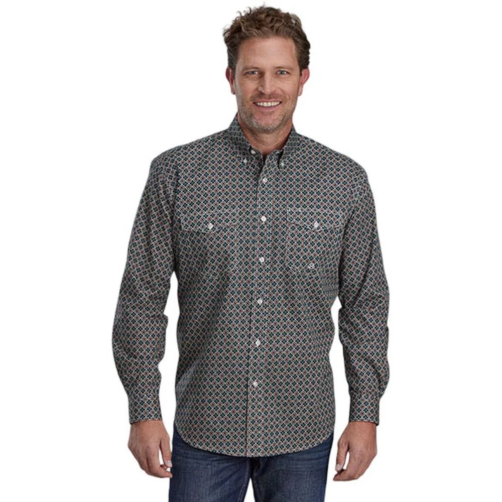 Roper - Mens Long Sleeve Shirt Amarillo Oak Forest Western