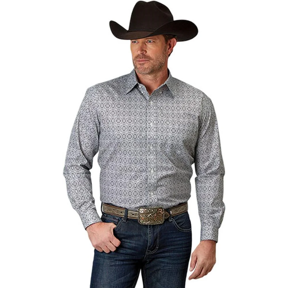 Roper - Mens Long Sleeve Shirt Amarillo Red River Western