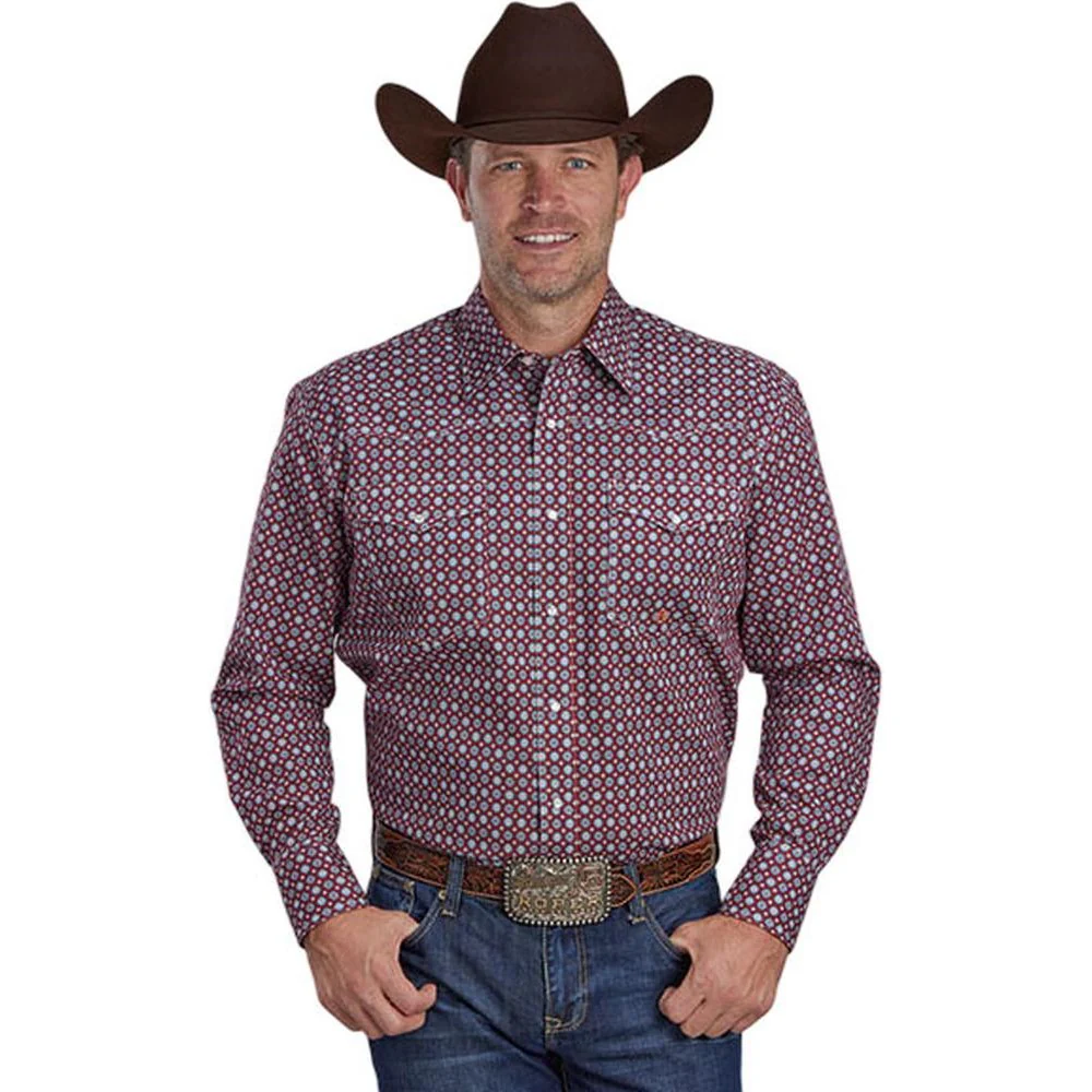 Roper - Mens Long Sleeve Shirt Amarillo Route 66 Western - Image 2