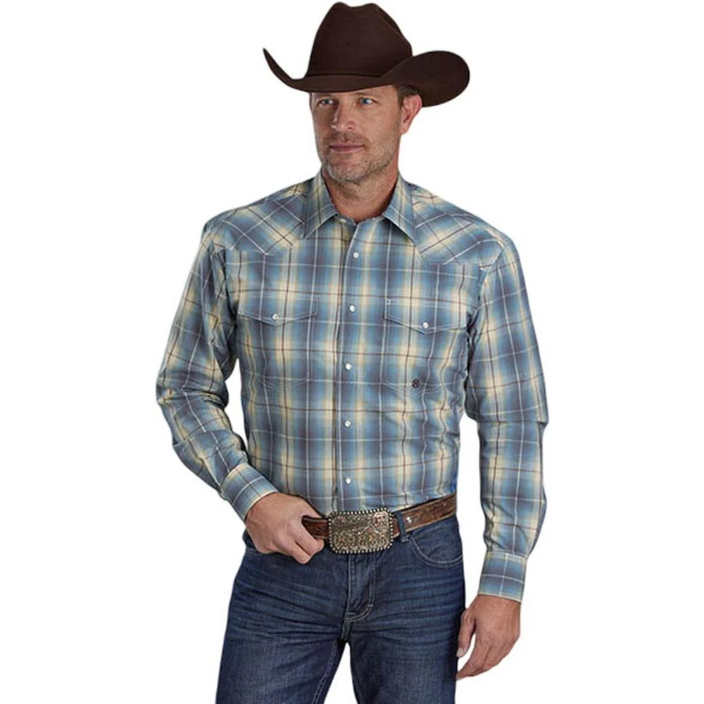 Roper - Mens Long Sleeve Shirt Amarillo Route 66 Western
