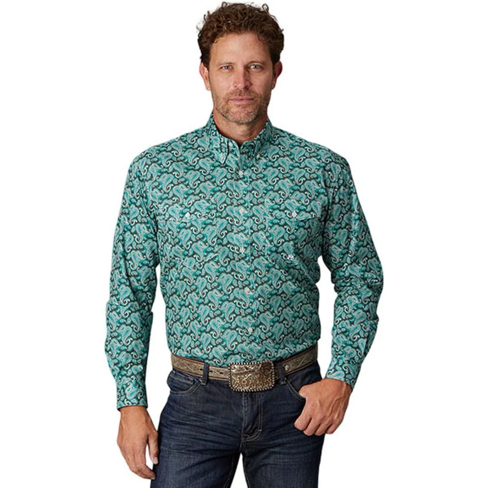 Roper - Mens Long Sleeve Shirt Amarillo Silver Springs Western - Image 2